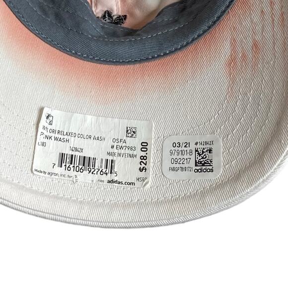Adidas Originals Small Logo Adjustable‎ Cap Hat in Pink Wash Women’s One Size - Picture 7 of 11